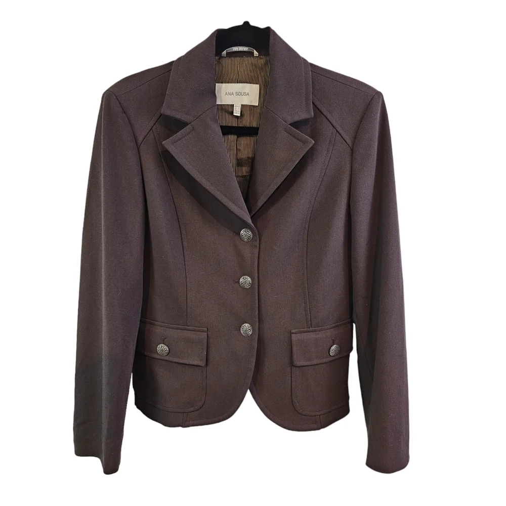 Ana Sousa Size 12 Brown Blazer